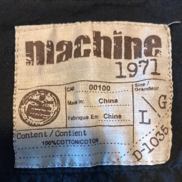 Mens MACHINE Graphic button up - Picture 6 of 6